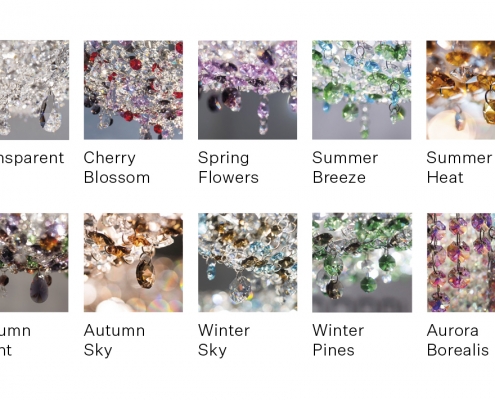 Crystal and colour combinations