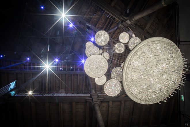 Stunning Composition at Austria’s Home Depot 2014, Manooi Crystal Chandeliers