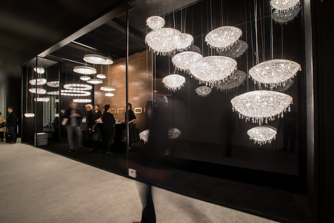 Light+Building 2014, Manooi Crystal Chandeliers