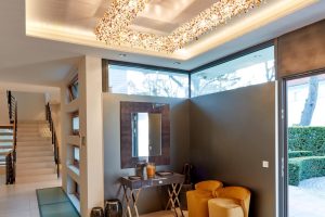 Colourful Koi crystal chandelier