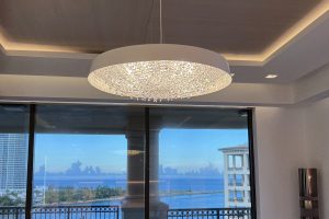 white Tondo crystal chandelier
