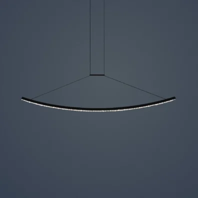 Fineline curved crystal lamp