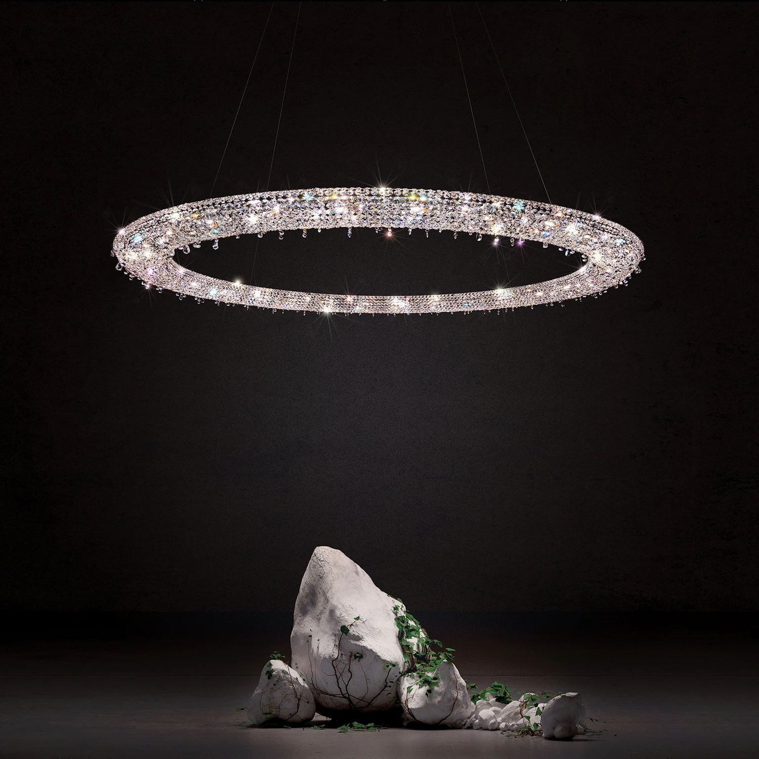 Looop crystal chandelier by Manooi