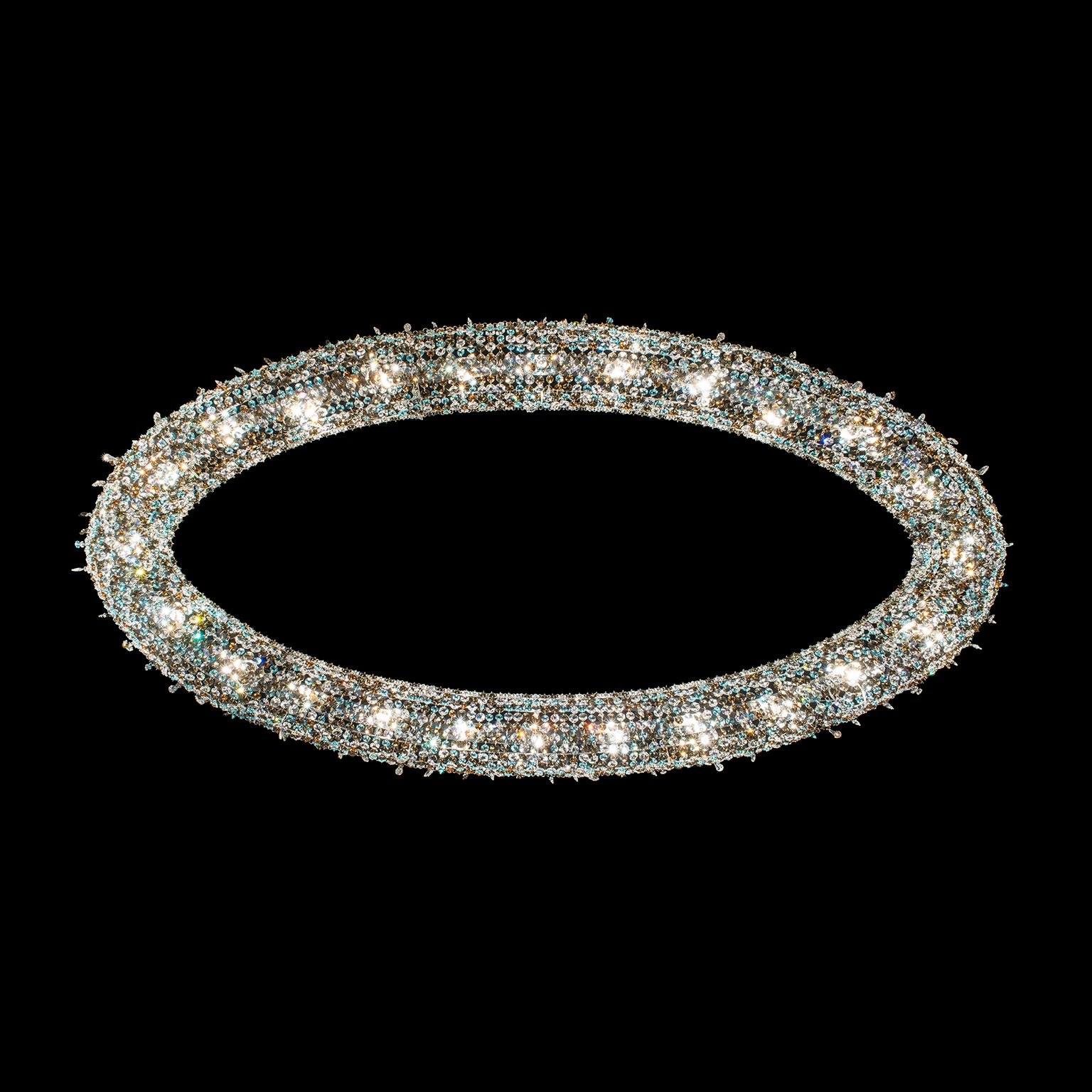 looop oval manooi crystal chandelier