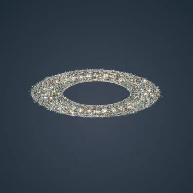 Atoll crystal chandelier