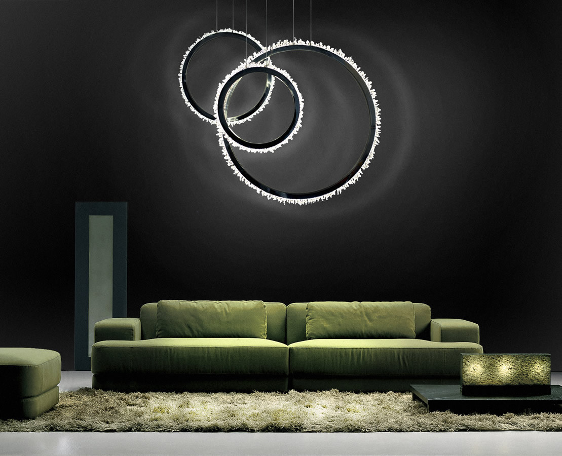 Modern crystal chandelier Halo by Manooi